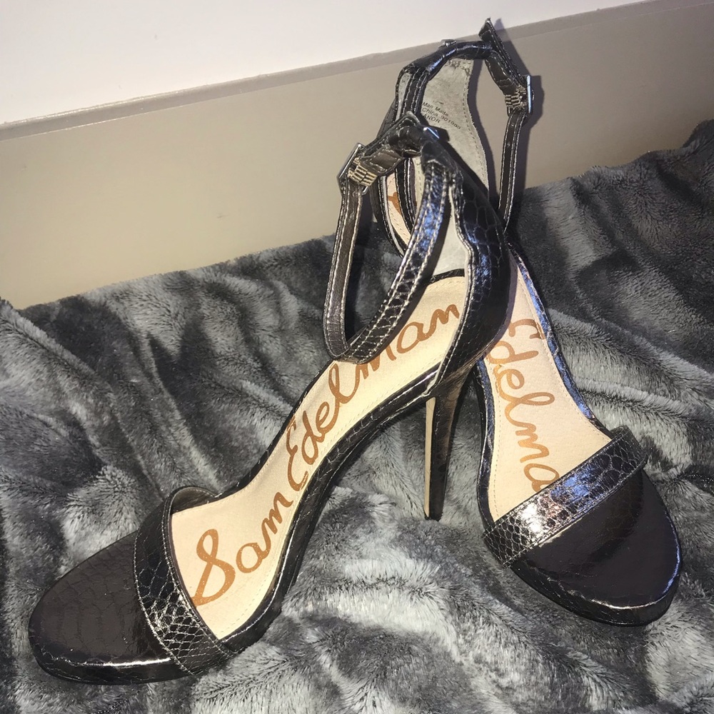 Sam Edelman grey high heel stilettos